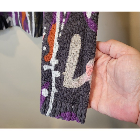 Lisa Todd Womens Cotton Love Language Graffiti Print Long Sleeve Sweater Size XS - Picture 4 of 10